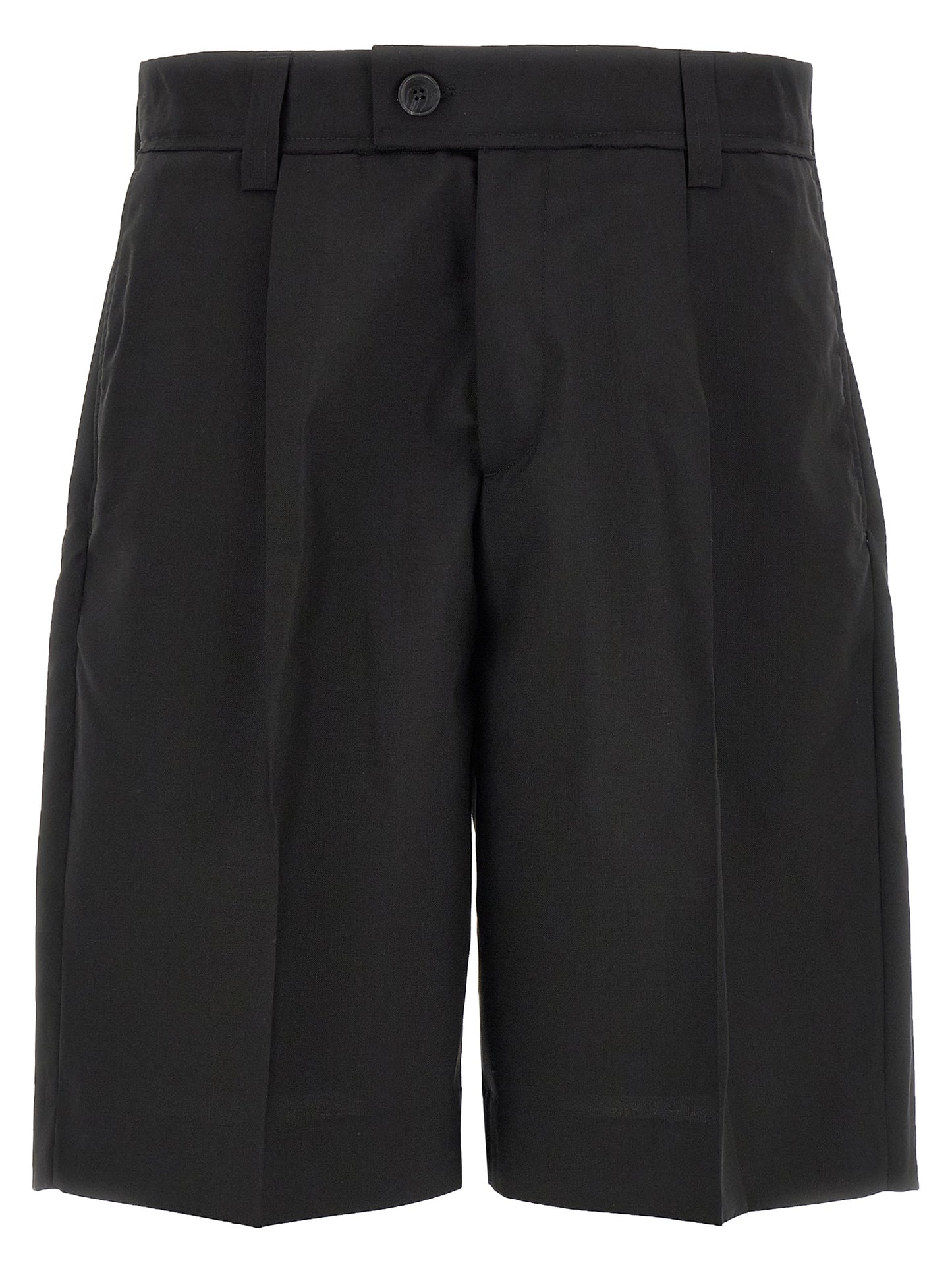 MFPEN Black Wool Bermuda Shorts