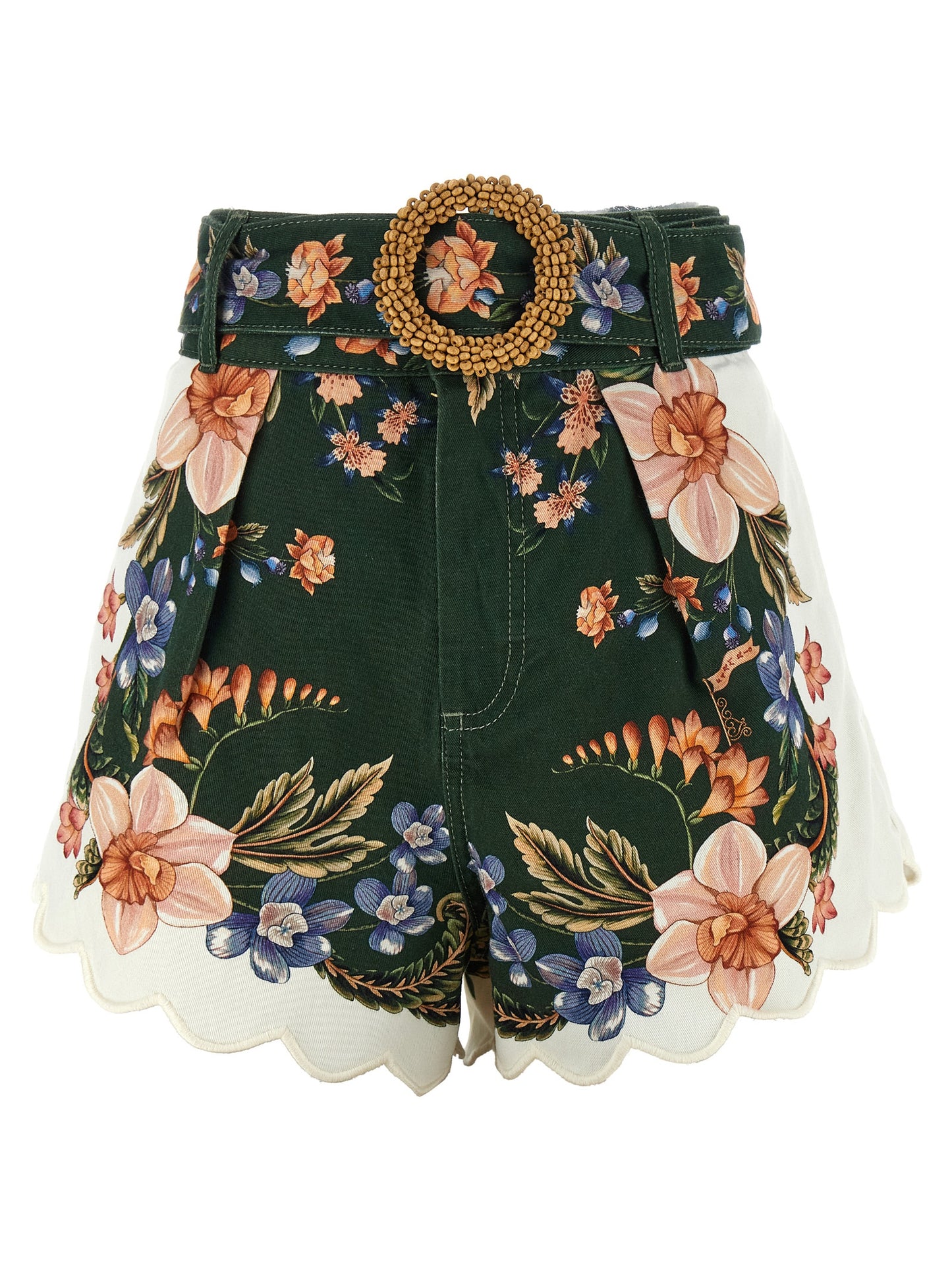 FARM RIO Bicolor Linen Bermuda Shorts