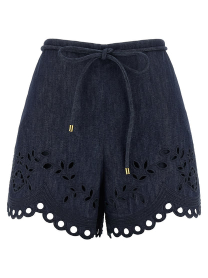 Zimmermann Blue Cotton Bermuda Shorts