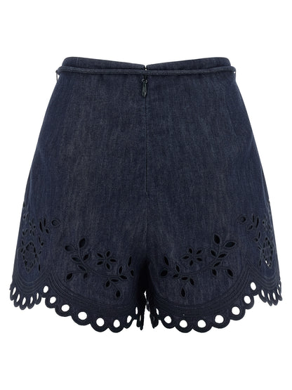 Zimmermann Blue Cotton Bermuda Shorts