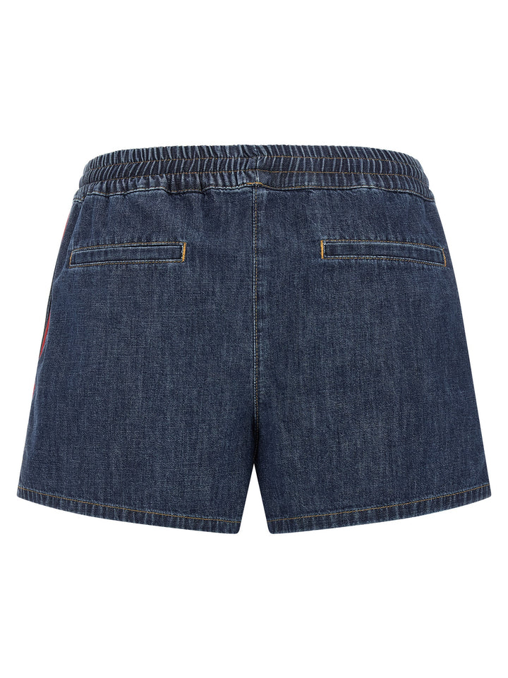 Valentino Garavani Blue Cotton Bermuda Shorts