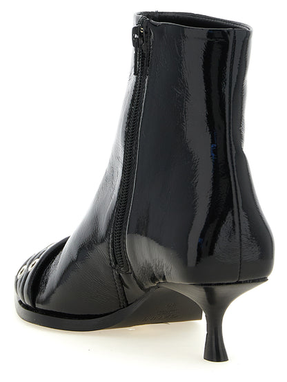 Ganni Black Polyethylene Ankle Boots