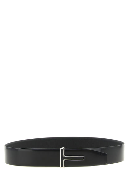 Tom Ford Black Calfskin Regular Belt