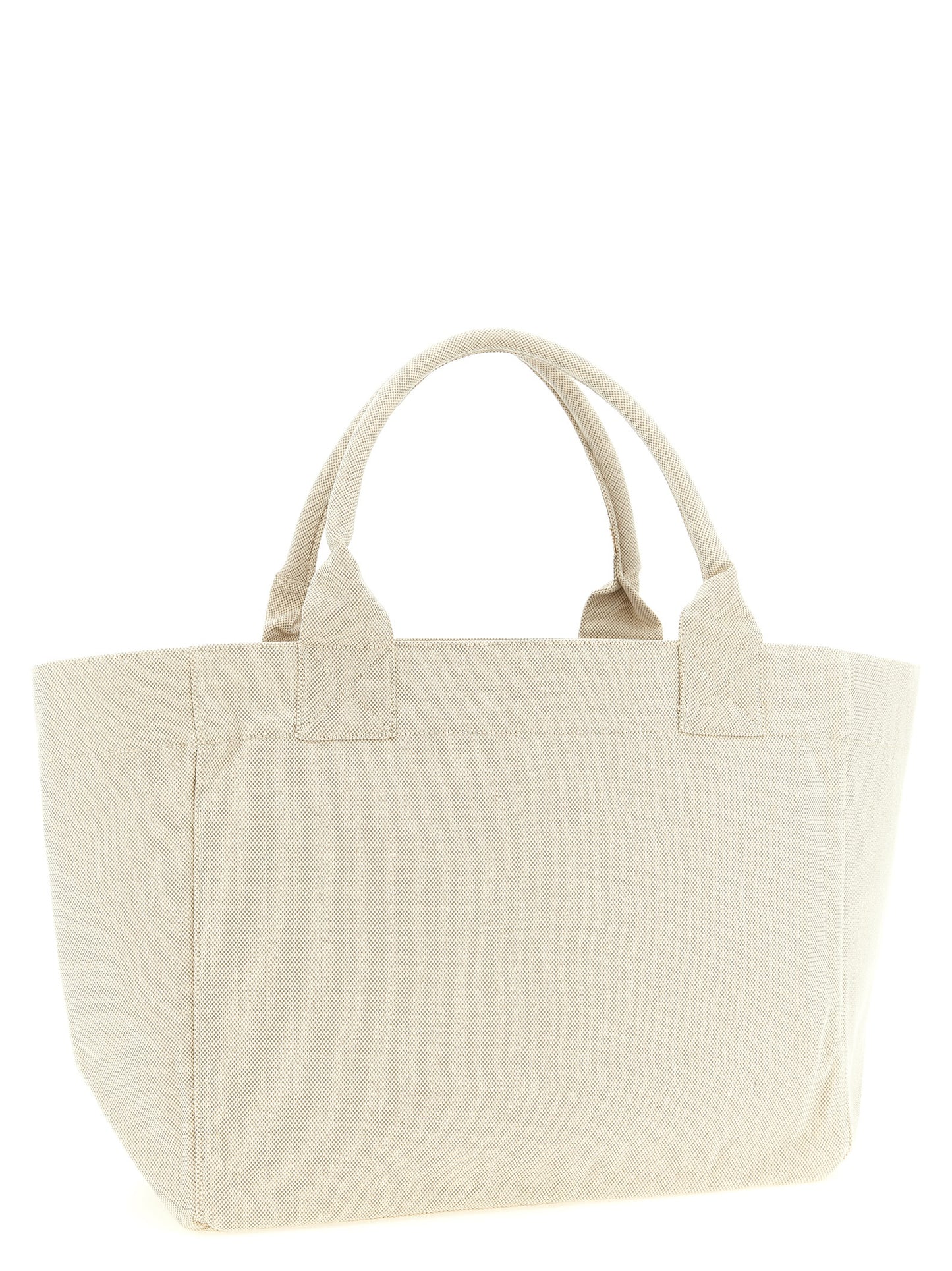 Ganni Beige Recycled Cotton Tote Bag