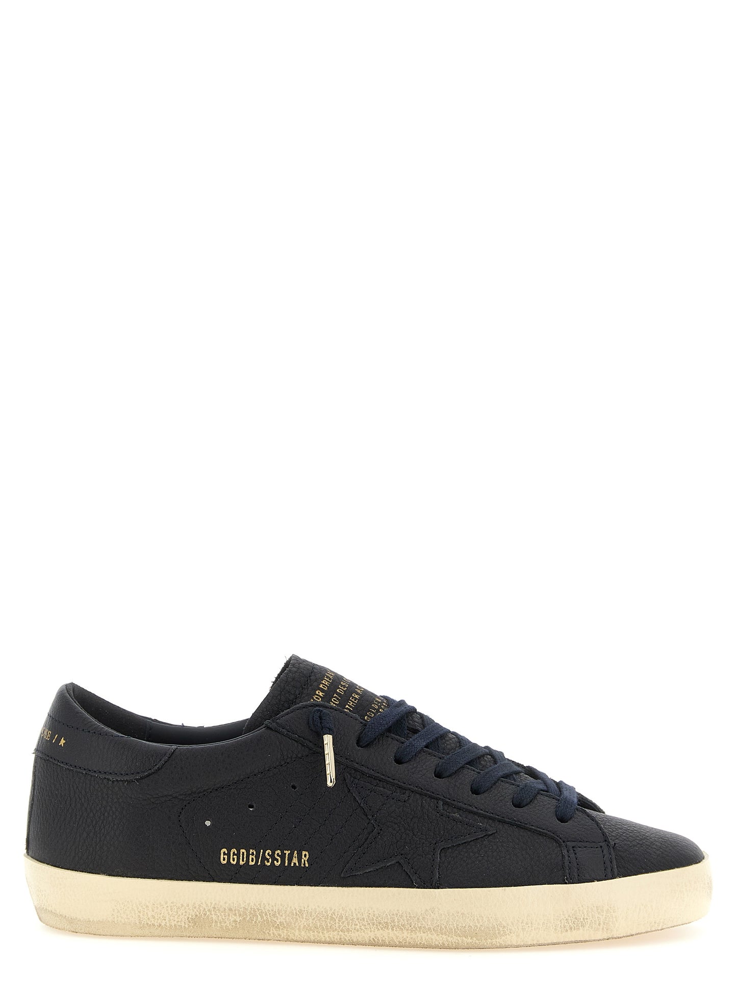 Golden Goose Blue Cowhide Low Top Sneakers