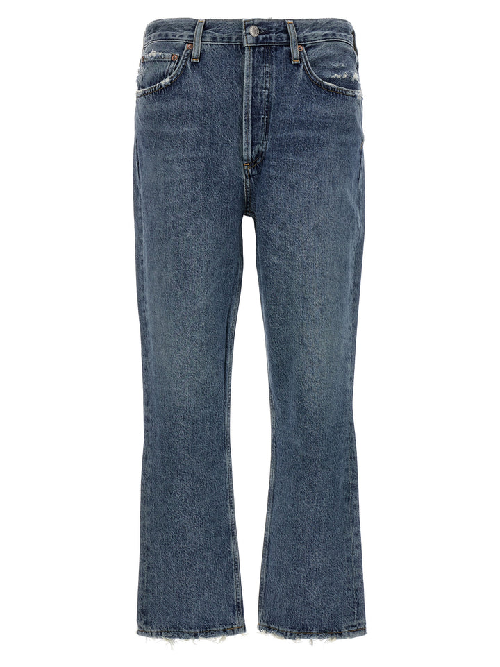 Agolde Blue Cotton Cropped Jeans