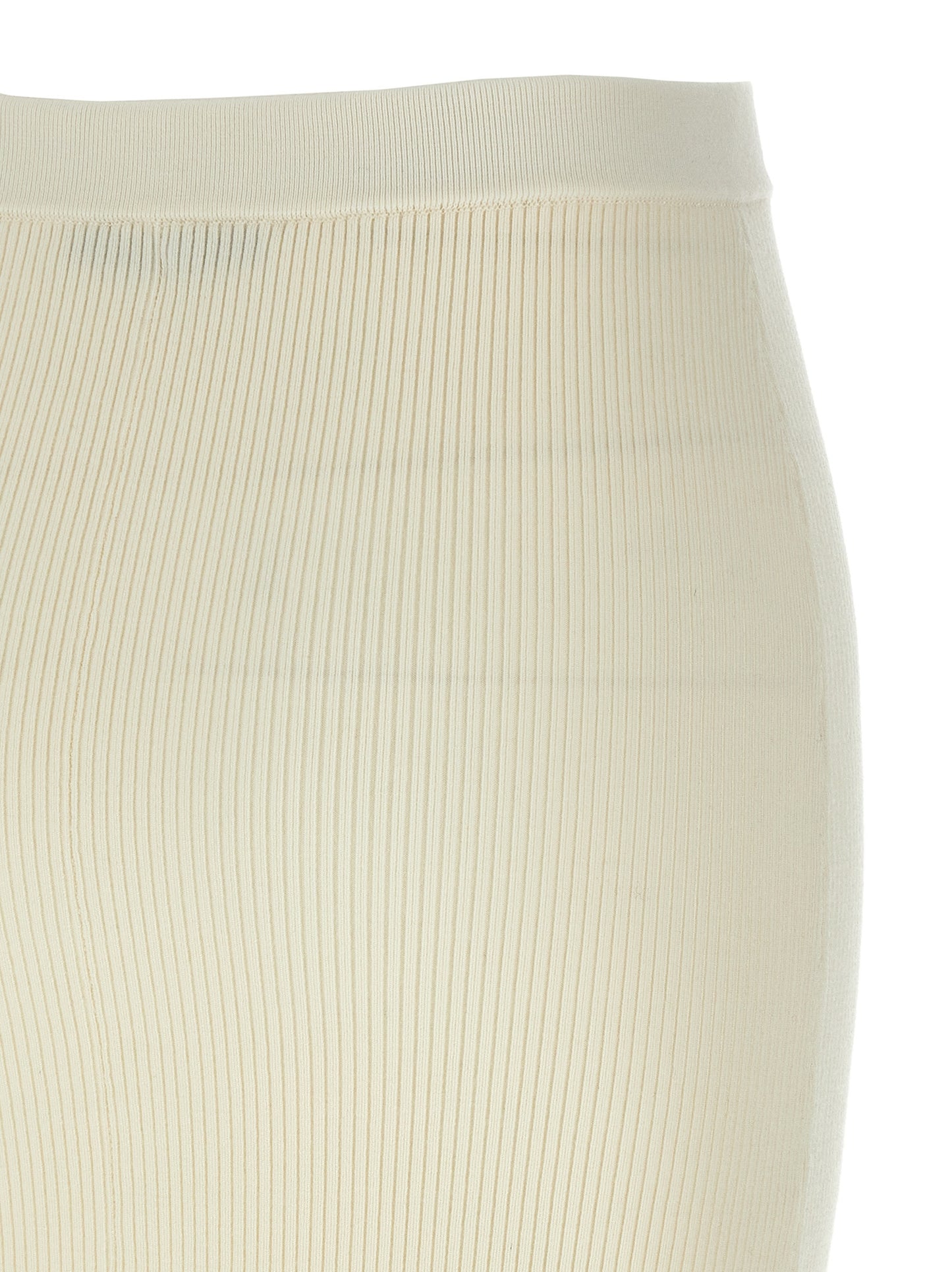Alessandra Rich White Wool Midi Skirt