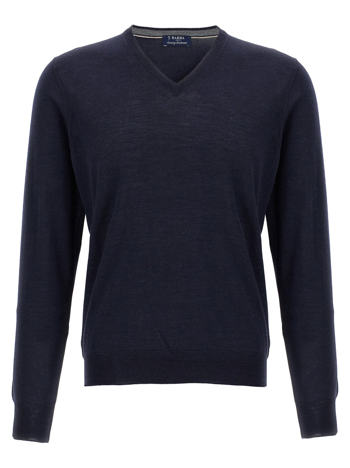 Barba Napoli Blue Wool Cardigan