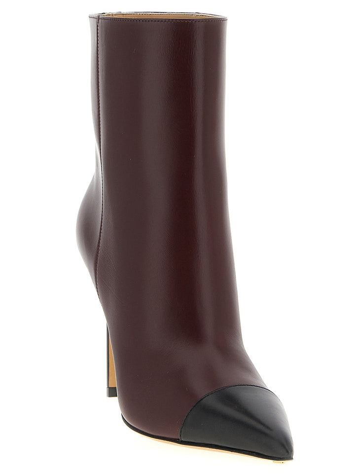 Francesco Russo Bordeaux Goatskin Ankle Boots