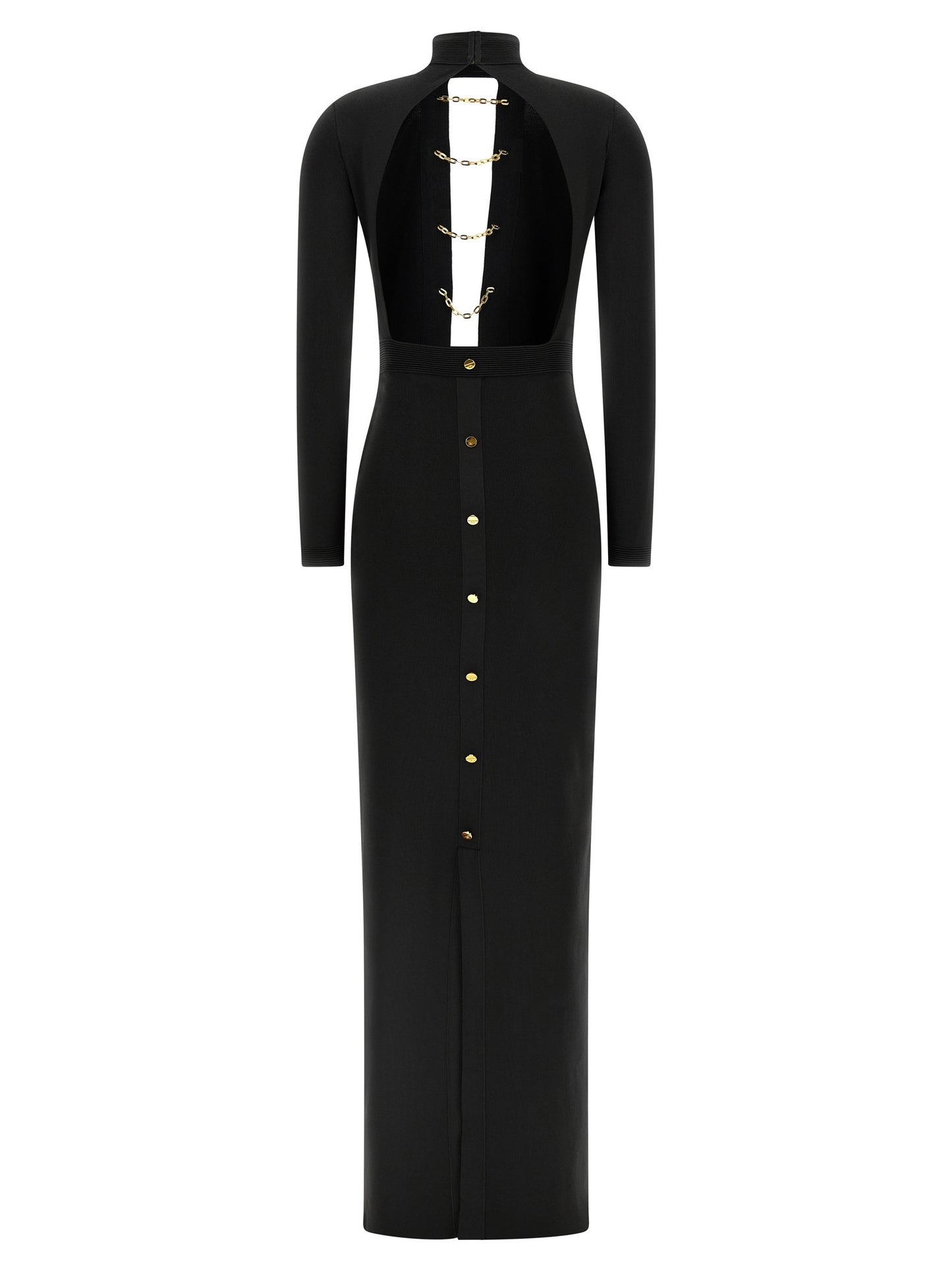Elisabetta Franchi Black Viscose Long Dress