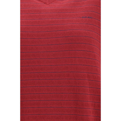 Miu Miu Bordeaux Cotton Sweatshirt