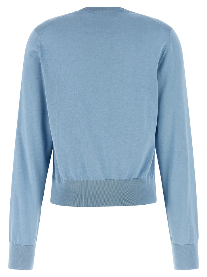 Dolce & Gabbana Blue Silk Cardigan