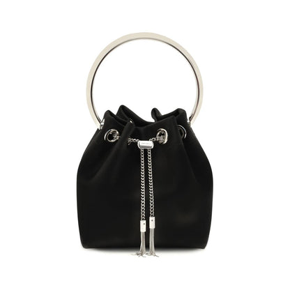 Jimmy Choo Black Cotton Shoulder Bag