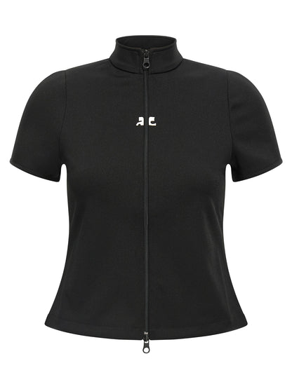 Courrèges Black Polyester Top