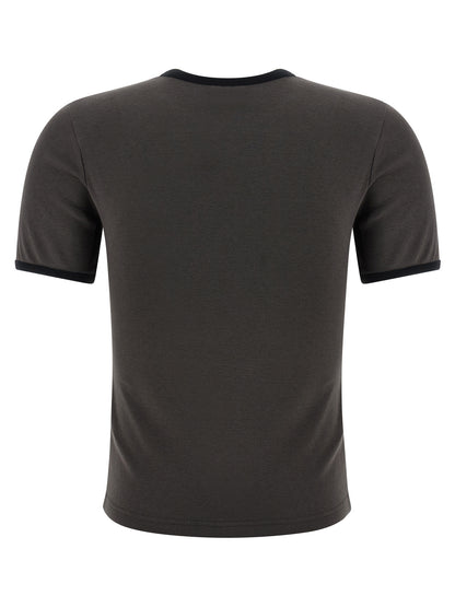 Courrèges Gray Cotton T-Shirt