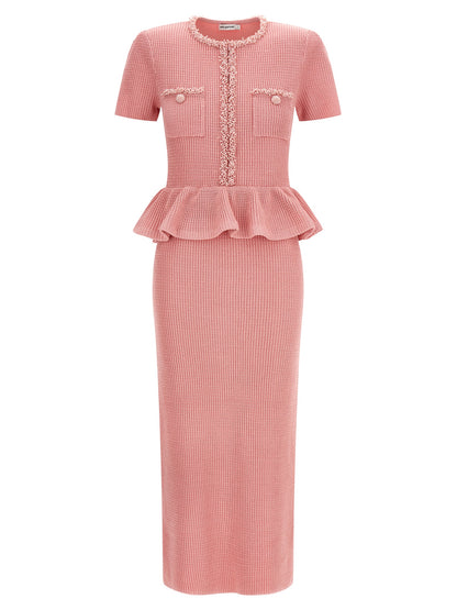 Self-Portrait Multicolor Polyester Midi Dress