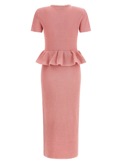 Self-Portrait Multicolor Polyester Midi Dress