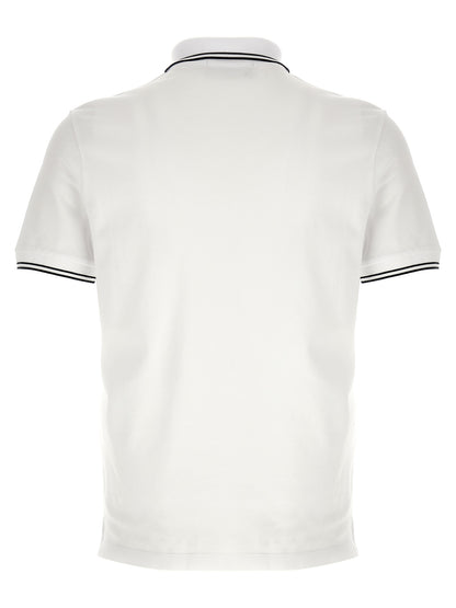 Stone Island White Cotton Polo Shirt
