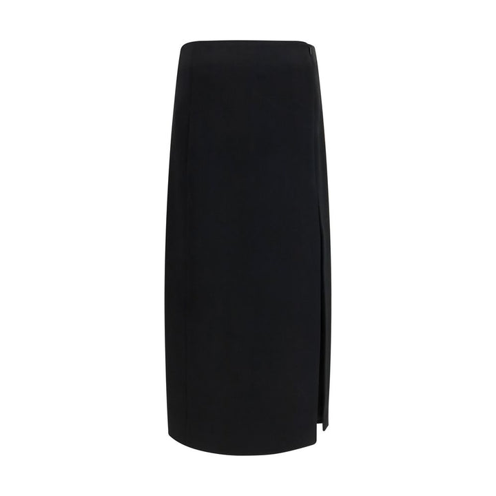 Khaite Black Acetate Long Skirt