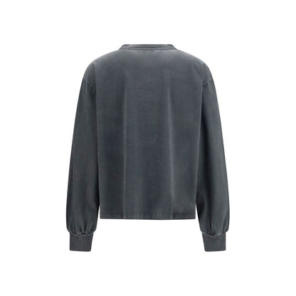 Ganni Gray Cotton Sportswear