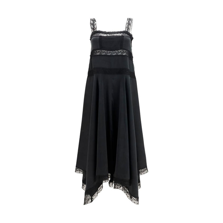 Ganni Black Silk Casual Dress
