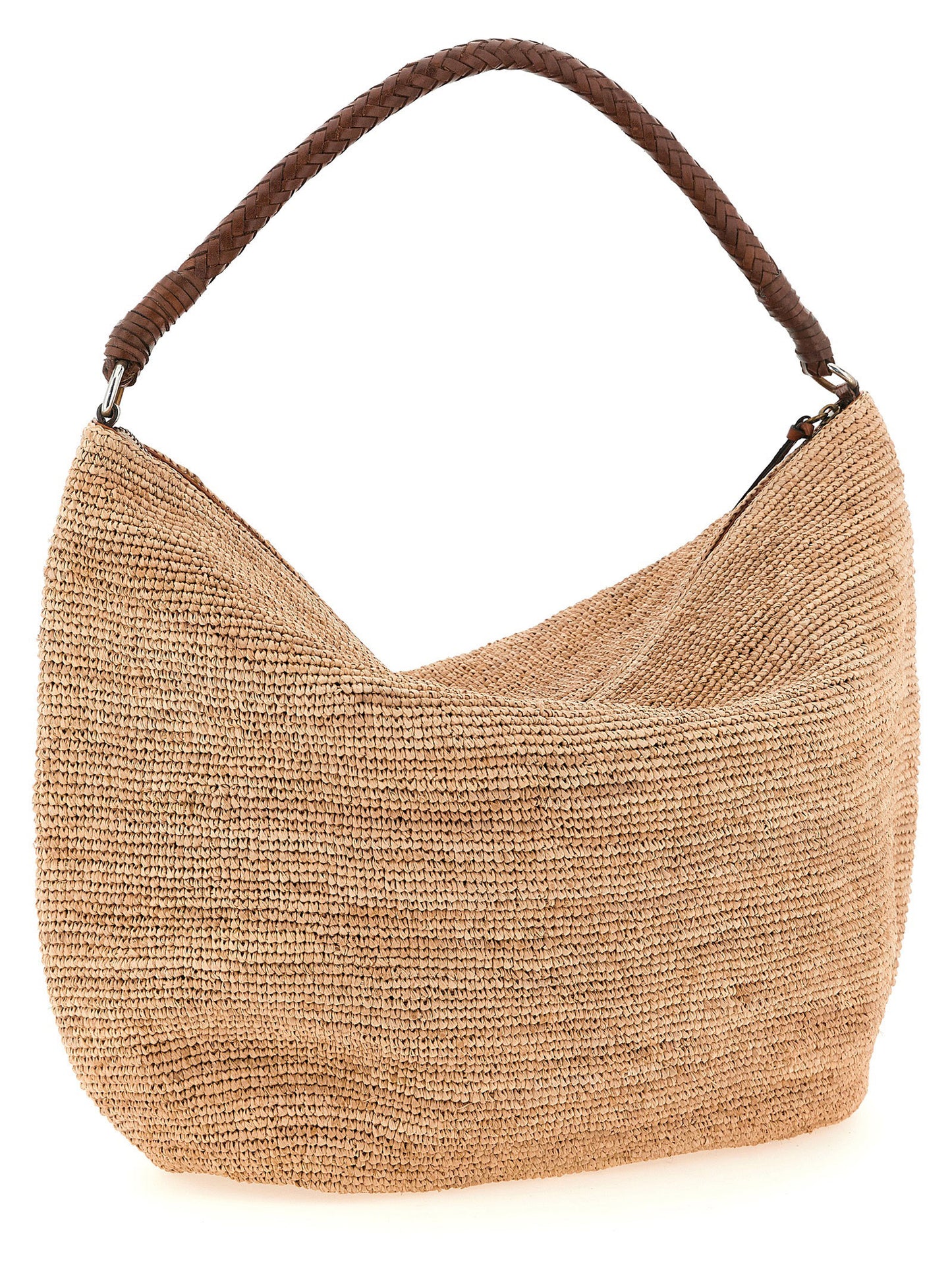 Ibeliv Beige Raffia Shoulder Bag