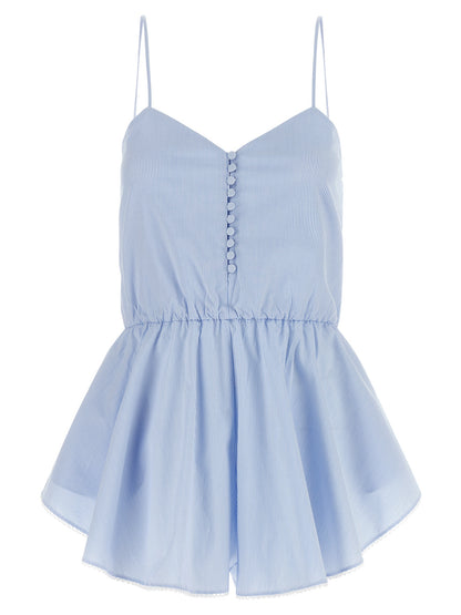 The Andamane Blue Cotton Rompers