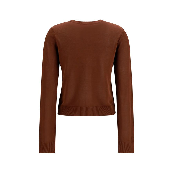 Ganni Brown Cotton Cardigan