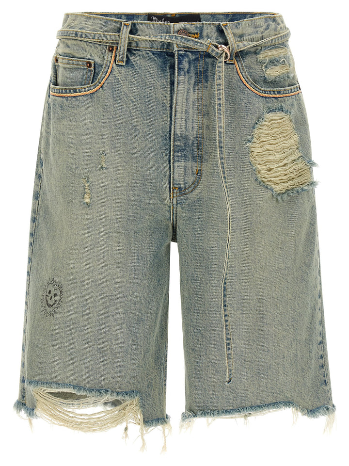 PALY Blue Cotton Bermuda Shorts
