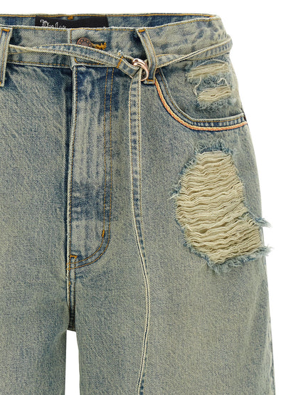PALY Blue Cotton Bermuda Shorts