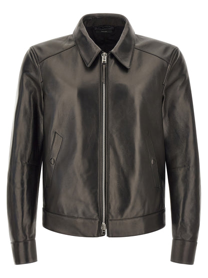 Tom Ford Black Lamb Leather Leather Jacket
