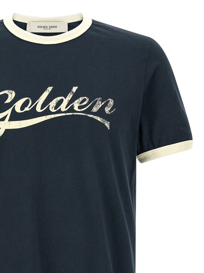 Golden Goose Blue Cotton T-Shirt