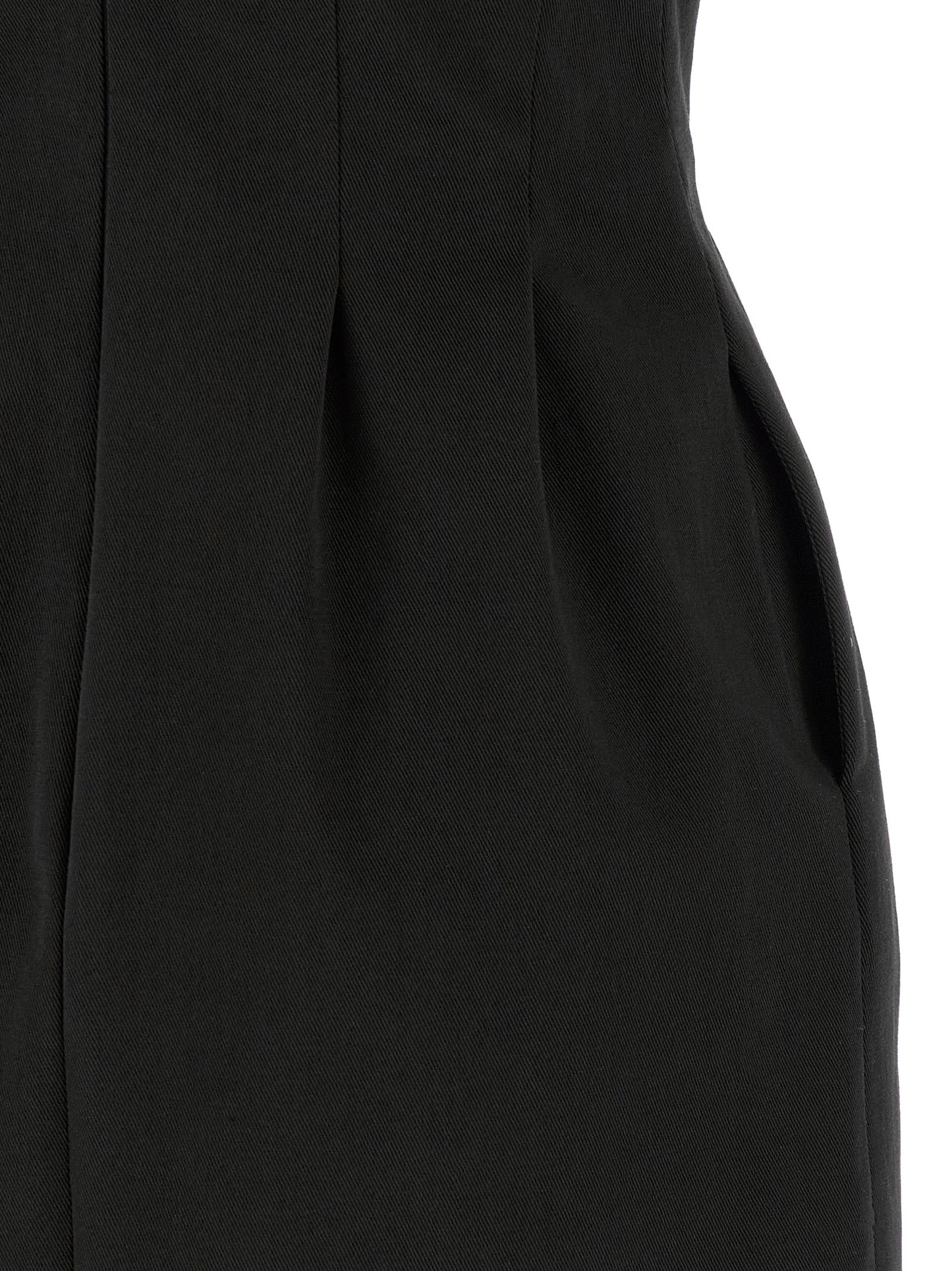 Elisabetta Franchi Black Cotton Short Dress