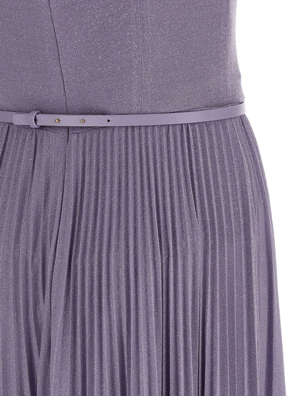 Elisabetta Franchi Purple Viscose Long Dress