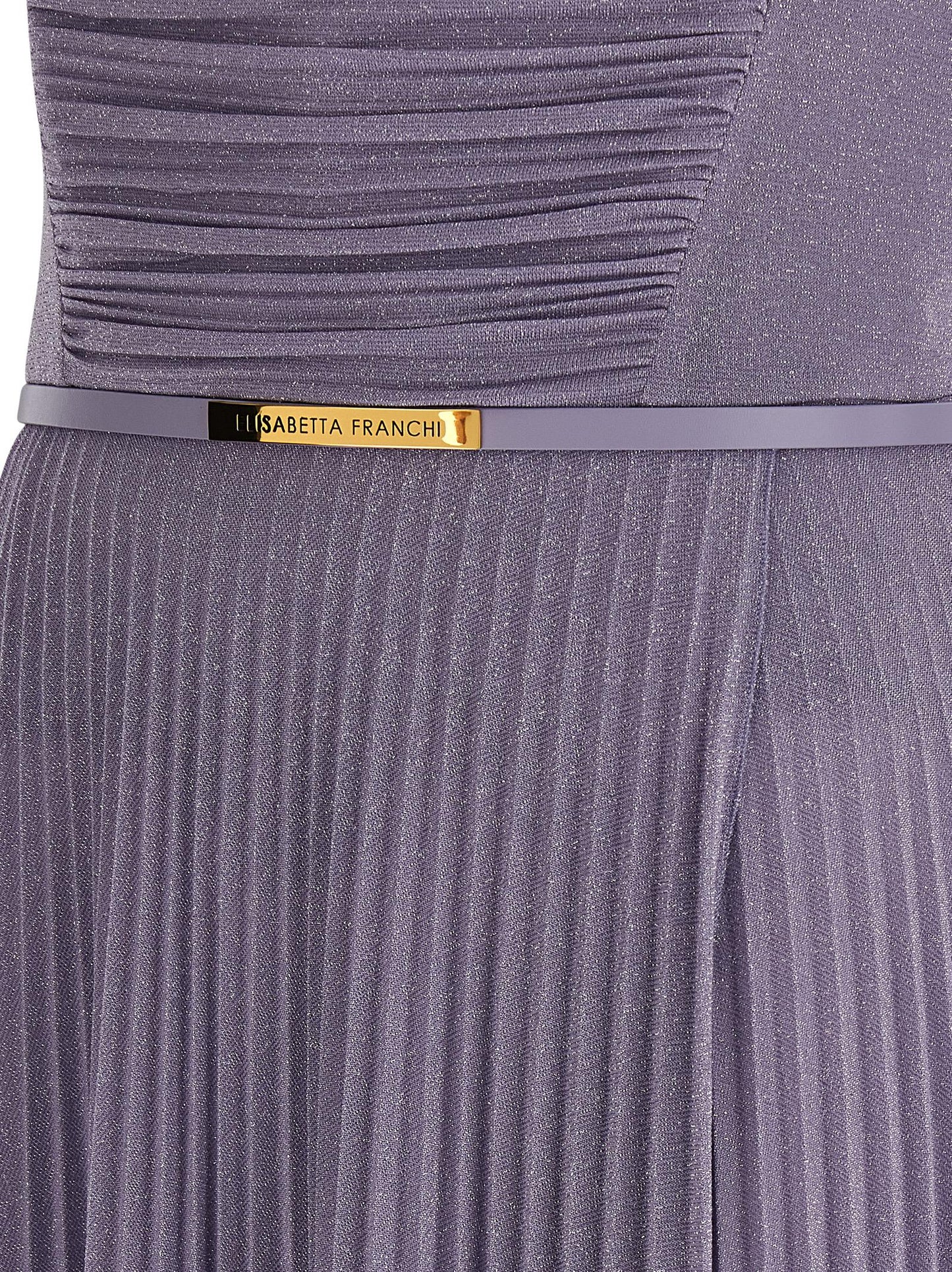 Elisabetta Franchi Purple Viscose Long Dress