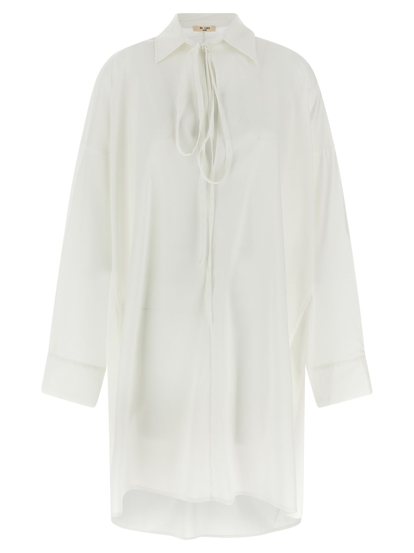 DI.LA3 PARI' White Silk Blouse