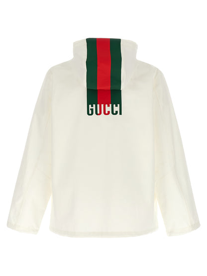 Gucci White Cotton Shell Jacket