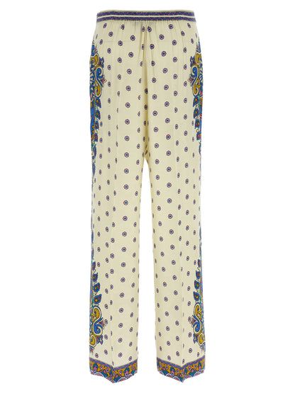 Etro White Viscose Casual Pants