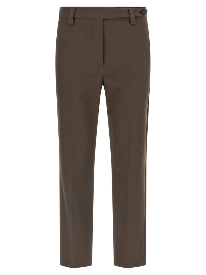 Brunello Cucinelli Brown Cotton Casual Pants
