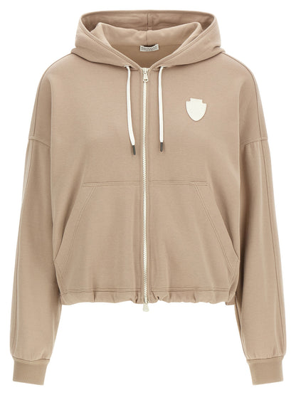 Brunello Cucinelli Beige Cotton Hoodie