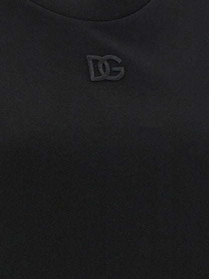 Dolce & Gabbana Black Cotton Sleeveles T-Shirt