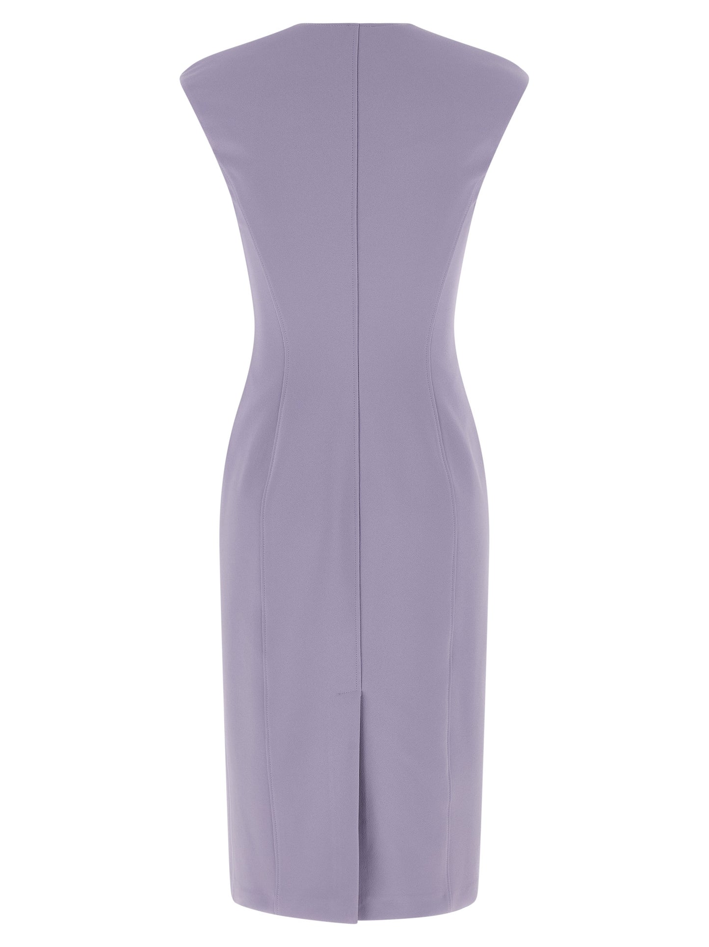 Elisabetta Franchi Purple Polyester Midi Dress