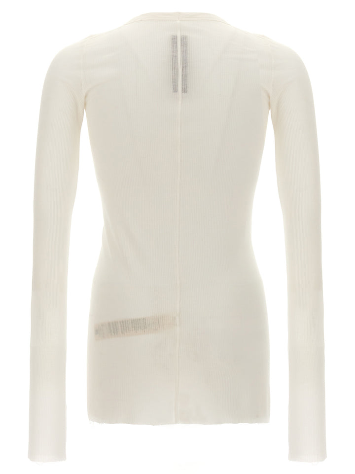 Rick Owens White Viscose T-Shirt