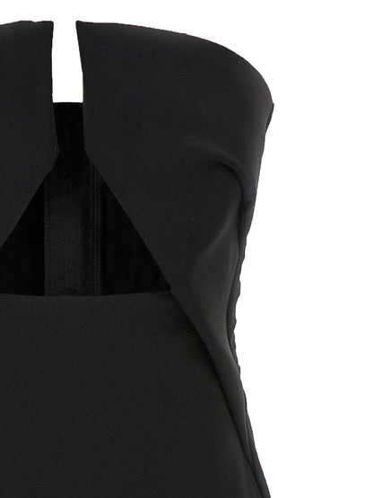 Rick Owens Black Wool Long Dress