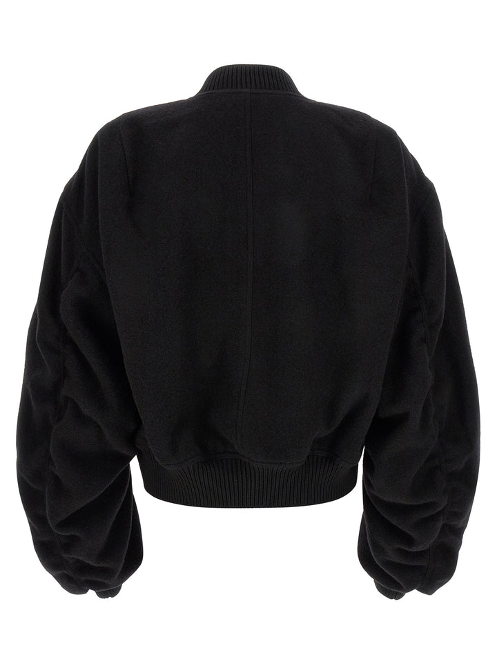 Rick Owens Black Virgin Wool Bomber