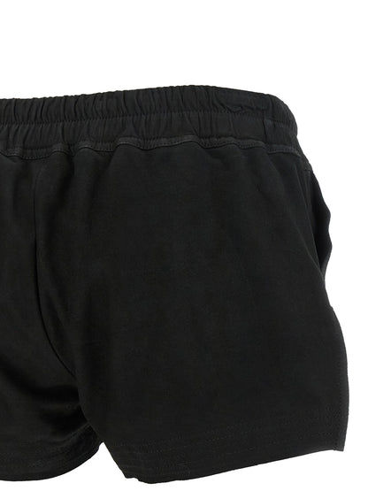 Rick Owens Black Lamb Leather Bermuda Shorts