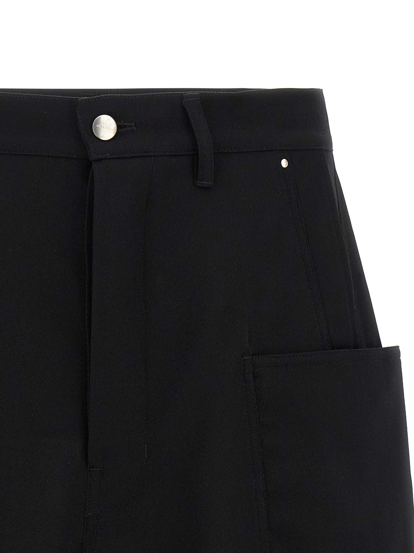 Rick Owens Black Wool Bermuda Shorts