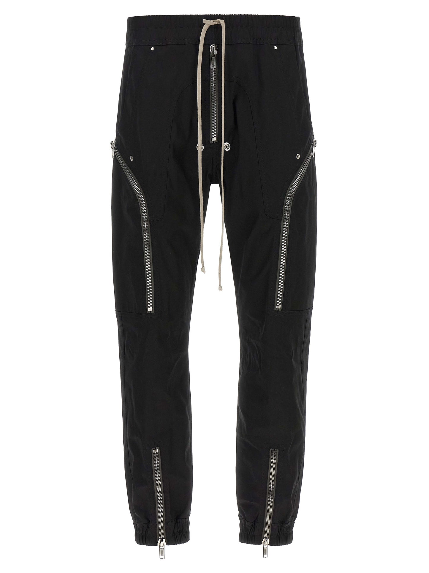 Rick Owens Black Cotton Cargo Pants
