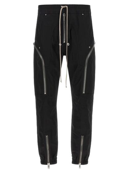 Rick Owens Black Cotton Cargo Pants
