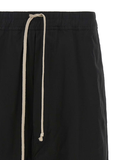 Rick Owens Black Cotton Bermuda Shorts
